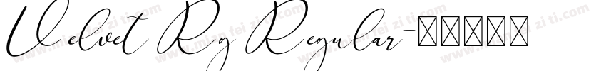 Velvet Rg Regular字体转换